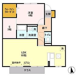 メイユール　マチハタ 1階1LDKの間取り