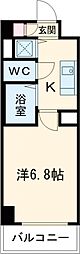ライジングコート名古屋駅前東 1Kの間取図画像