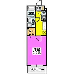 エスペランサ 1Kの間取図画像