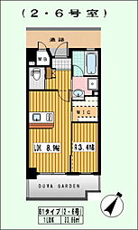 JR筑肥線 周船寺駅 徒歩11分の賃貸マンション 10階1LDKの間取り