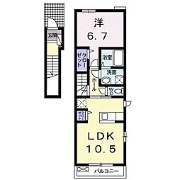 ベル・神明 1LDKの間取図画像