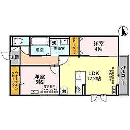 グランシア2 2LDKの間取図画像