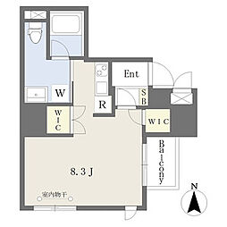Ｃｏｍｆｏｒｔささしまライブ 5階ワンルームの間取り