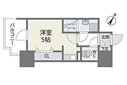 MODERNPALAZZO天神南2 ワンルームの間取図画像