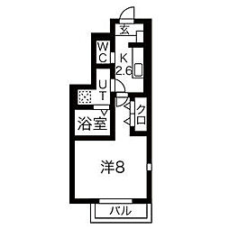 Rainier II 1Kの間取図画像