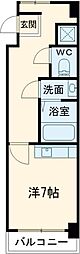 グランドパレスNS-2 ワンルームの間取図画像