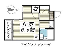 プレアール名古屋原 ワンルームの間取図画像