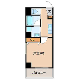 ＬＵＮＡ長町駅前 9階1Kの間取り