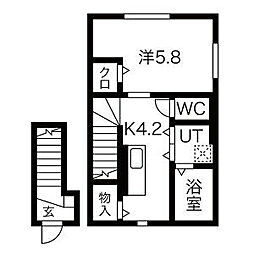 MEZY本町 1Kの間取図画像