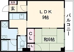 ラフレイズ本町 305 3階1LDKの間取り