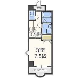 ルミエール八尾駅前 1Kの間取図画像