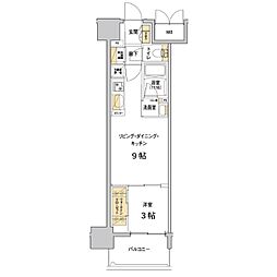 リビオメゾン新大阪 1LDKの間取図画像