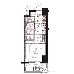 MAXIV名古屋 12階1Kの間取り