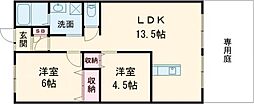 ボイス大河 2LDKの間取図画像