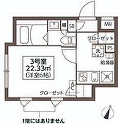 JR山手線 新宿駅 徒歩7分の賃貸マンション 2階1Kの間取り