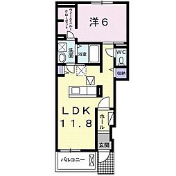 コンフォートスクエア 1LDKの間取図画像