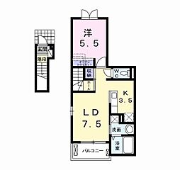 エルディアイ 1LDKの間取図画像