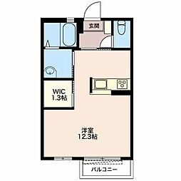 アールＭ．Ｋ Ａ 1階ワンルームの間取り