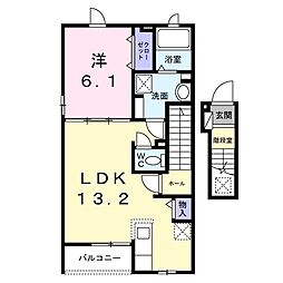 リーベ 1LDKの間取図画像