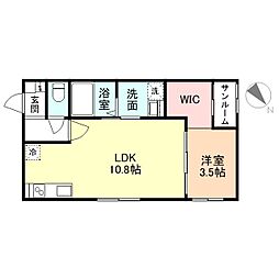 Ｎｅｏ　ＳＱＵＡＲＥ　VII 1階1LDKの間取り