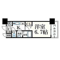 プレサンス丸の内流雅 1Kの間取図画像