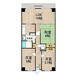 PHOENIX COURT 交野II 6階3LDKの間取り