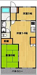 グランドゥール・サンポート 2LDKの間取図画像