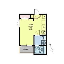 REGALEST Advance太子堂I ワンルームの間取図画像