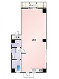HARADABLDG. 3階ワンルームの間取り