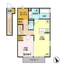ラルミエール 1LDKの間取図画像