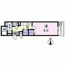 トレチーメ 1Kの間取図画像
