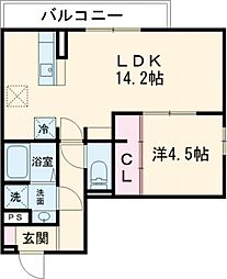 PREMILIFE須賀 3階1LDKの間取り