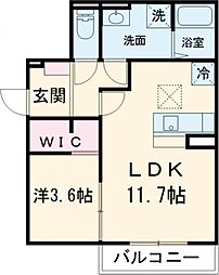 PREMILIFE須賀 3階1LDKの間取り