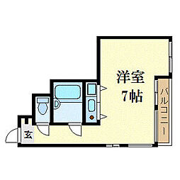 クリーンリビング・四条大宮 1Kの間取図画像