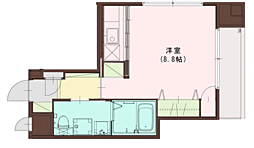 クルーカ ワンルームの間取図画像