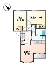 間取図画像 2LDK