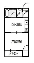 広島電鉄宮島線 楽々園駅 徒歩2分の賃貸マンション 1階1DKの間取り