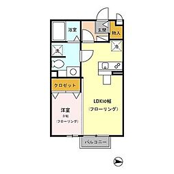 セジュールカミ 1LDKの間取図画像