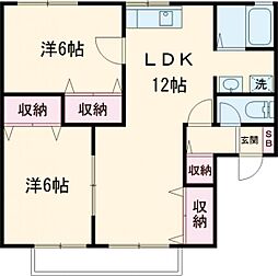間取図画像 2LDK