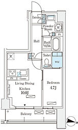 ロイヤルパークス赤羽サウス 1LDKの間取図画像