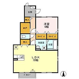 MaisonDresse2 1LDKの間取図画像