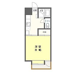 グリーンハイツ島 1Kの間取図画像