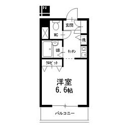 プロクシィスクエア藤見ヶ丘 1Kの間取図画像