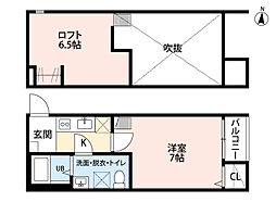 Ｂｅｎｅ　Ｐｏｌａｒｉｓ 2階1Kの間取り