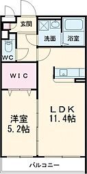 ハイマート 1LDKの間取図画像