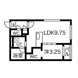 GLACIER東札幌(グレーシア東札幌) 3階1LDKの間取り