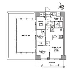 コンフォリア東葛西 7階2SLDKの間取り