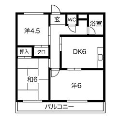 間取図画像 3DK