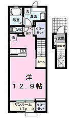 ソルフェジオ東津田 ワンルームの間取図画像