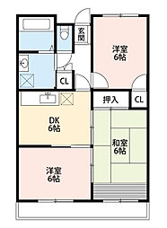 アビダシオン八千代 3DKの間取図画像